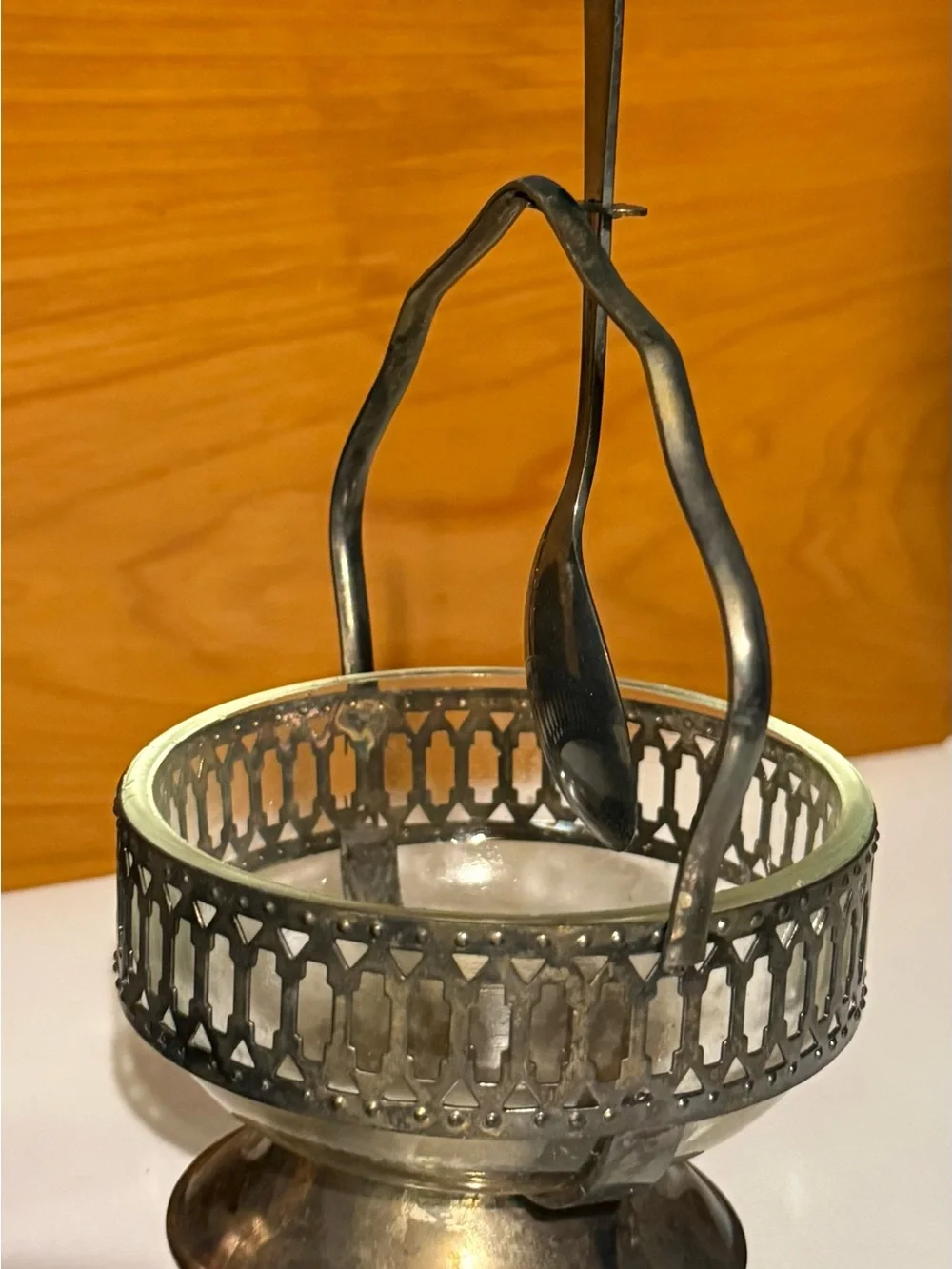 vintage Leonard Silver jam dish